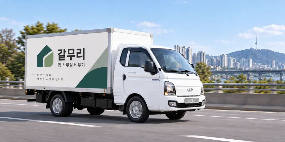 갈무리 작업 차량 (그림) · 다율동 유품정리